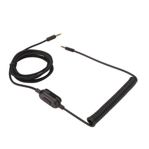3.5mm Male to 3.5mm Male Coiled Sound Cable Headphone Spring Coiled Cable Replacement for Logitech GPRO GPRO G233 G433