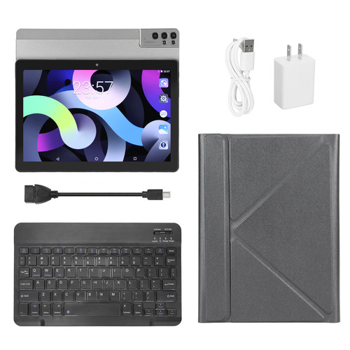2 in 1 Tablet 4GB RAM 64GB ROM Octa Core 2 Camera 5G WiFi 8800mAh Office Tablet with Case Keyboard