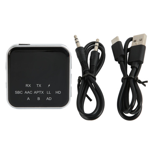 Bluetooth Transmitter Receiver Multifunction Low Latency 2 in 1 Bluetooth Adapter with 3.5mm AUX Interface for TV PC