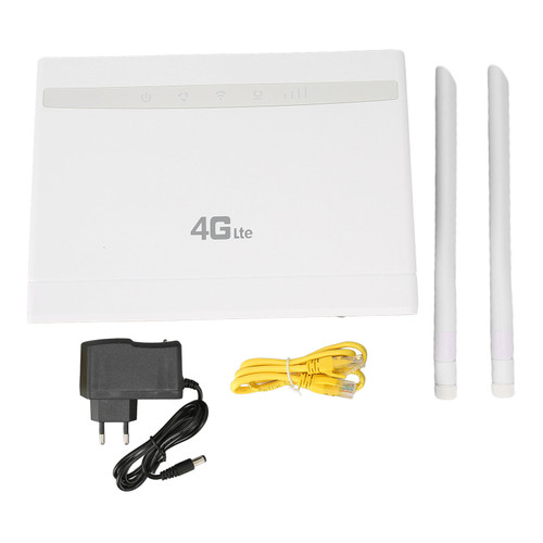 4G CPE Router 4 Antennas 3 Internet Interfaces 300Mbps Wireless Router with WAN LAN for Computers Monitors 100‑240VEU Plug