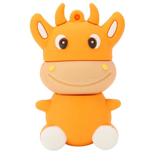 U Disk 3D Cartoon Calf Model Orange USB Storage for Windows 7/8/10/Vista/XP/Unix/2000/ME64GB