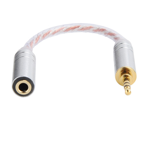 Audio Adapter Cable Male to Female Headset Conversion Cable Adapter for ZX300A HiFiman2.5mm Balanced Male to 3.5mm Stereo Female