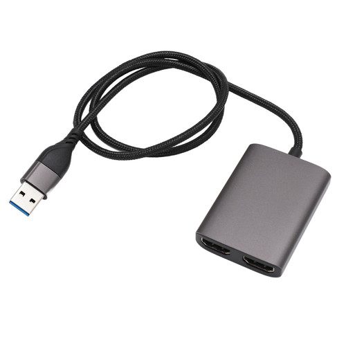 Type C to HD Adapter ABS Aluminium Alloy 1080P 60Hz Output Dual Interface USB to HD Video Adapter for PC Laptop Office