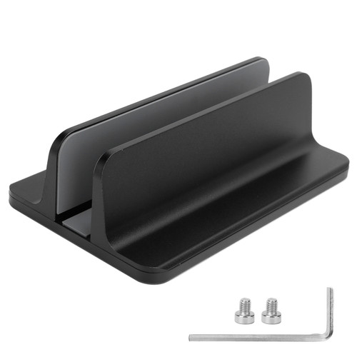 Aluminum Alloy Laptop Stand Vertical Adjustable Notebook Computer Storage HolderBlack