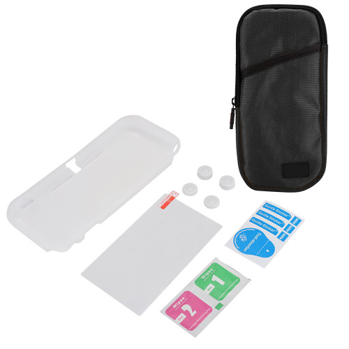 7 in 1 Protection Kit Multifunction Portable Handbag Protective Case for Switch Lite Game Console Noir