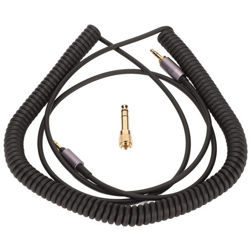 3.5mm Sound Spring Cable Retractable 9.8ft Plug and Play 3.5mm Sound Cable with XLR Adapter for Home Sound MP4 Headphone