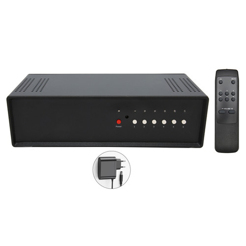 Dual Channel Speaker Switcher Amplifier Speaker Switcher Selector 4 Into 2 Out 500 Watt 100‑240V EU Plug