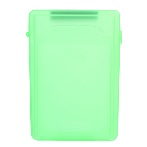 Hard Disk Protection Box 3.5in HDd SSD Shockproof Anti Static ABS Transparent Storage Case(Green )