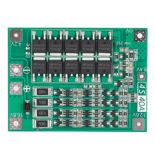 4S 14.8V 16.8V 40A 18650 Li ion Lithium Battery Protection Board with Equalization