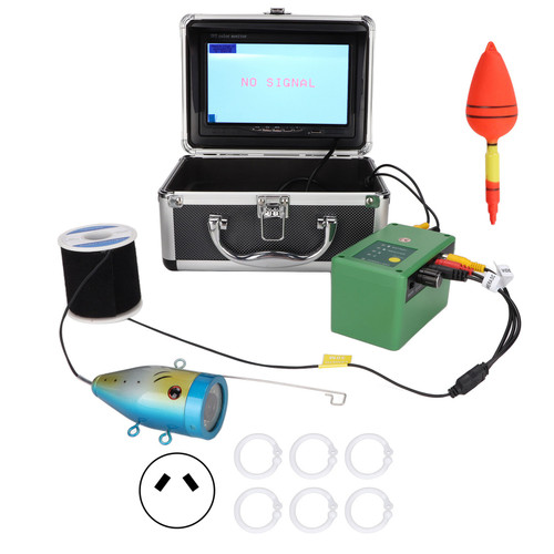 Underwater Fishing Camera 30m 1000TVL Megapixels 92° Viewing Angle with 7in TFT Color Display 15 Infrared Lamps 100‑240VAU Plug