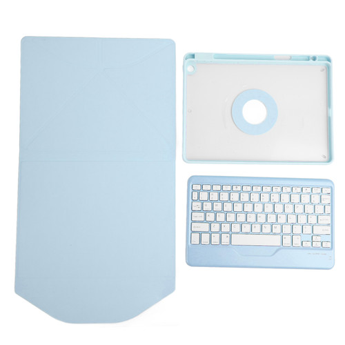 Bluetooth Keyboard Protection Case for IOS Tablet Smart Wireless Keyboard with Pen Holder Blue