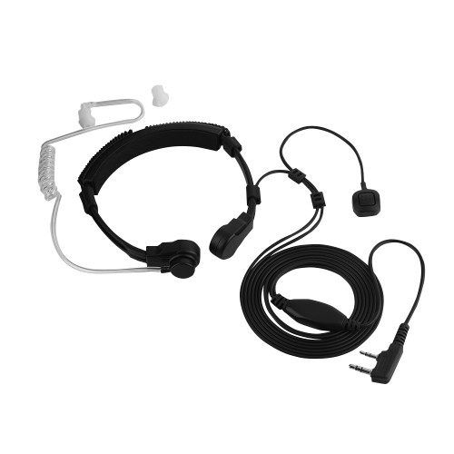 Throat Shock Headphone Extendsible Finger PTT Ear Airway Throat Wheat for BaoFeng UV-5R BF-888S
