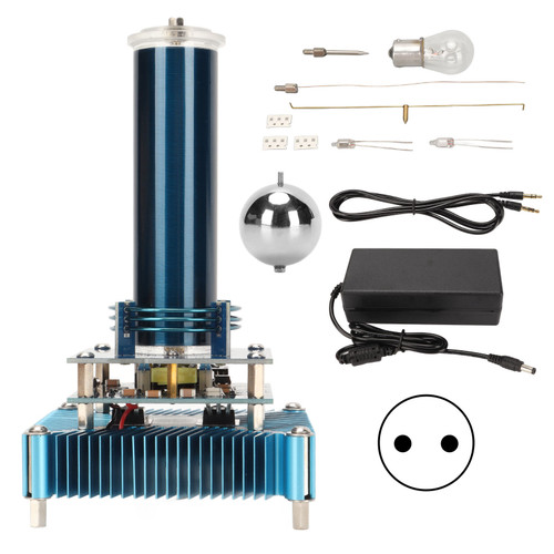 Music Coil Desktop Toy Plasma Loudspeaker Arc Generator Wireless Transmission Teaching Model 100‑240V EU Plug