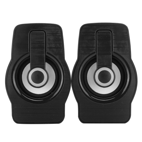 FT-185 Mini USB LED Speaker Portable Loudspeaker Music Player for Desktop LaptopBlack
