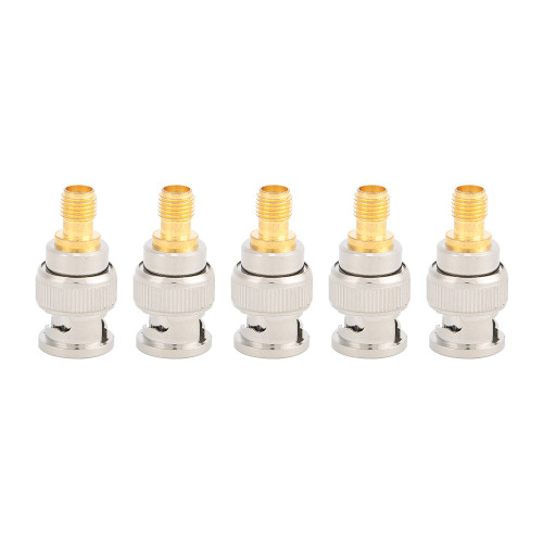 5pcs SMA F to BNC Male Pure Copper Connector for RF Applications Antennas Wireless LAN Devices
