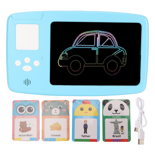 8.5 Inch LCD Writing Tablet Colorful Doodle Board Educational Drawing Tablet Pad with HiFi Speaker for Boys Girls Up to 3 Years Old Blue
