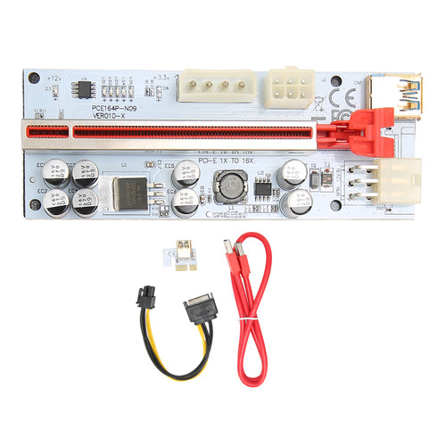 PCIE Riser 8 Firm Capacitors Strong Anti Interference GPU 1X to X16 Card for Windows 7 for Windows 10