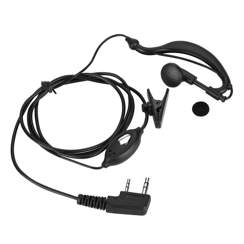 2Pin Earpiece PTT Walkie Talkie Headset EAr hook for Two way Radio