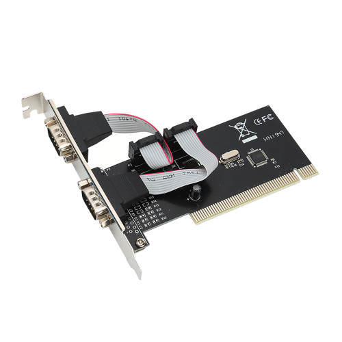 PCI to Dual Serial DB9 RS232 RS‑232 2 Port Extension Adapter Card for Desktops