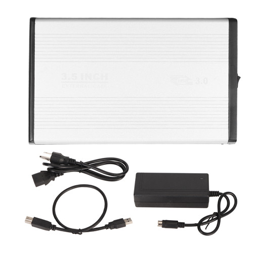 External Hard Drive 3.5 Inch USB 3.0 5Gbps High Speed Aluminium Alloy Mobile Hard Disk for Computer PC Travel 100‑240V 8TB US Plug