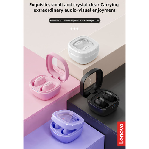 Lenovo XT62 BT5.3 True Wireless Headphones Low Latency Game Earphone In-ear Earbuds Touch Control Sport Headset with Mic 300mAh Charging Case