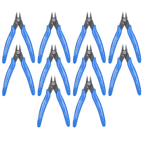10pcs Diagonal Pliers Comfortable Grip Automatic Rebound Function Side Cutting Pliers for Prune