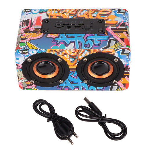 Bluetooth Speaker Heavy Bass USB Rechargeable Support Memory Card MP3 AUX Input Wireless Speaker for Home PartyColorful
