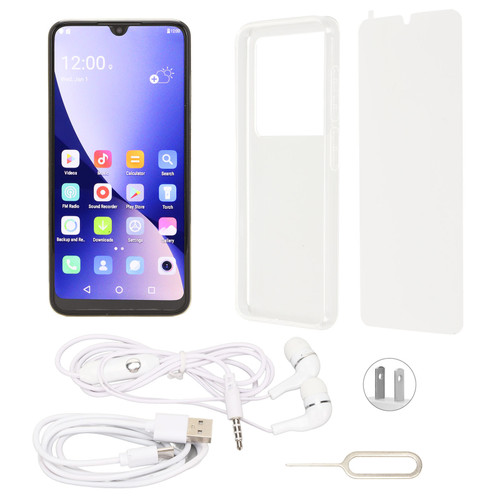Unlocked Cellphone Gold Color 6.3 Inch Face ID 4GB 64GB Octa Core 7000mAh 16MP Camera 6.3 Inch Smartphone 100‑240V US Plug