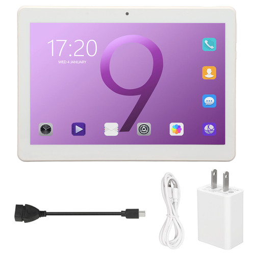 10 Inch Tablet Octa Core CPU 3GB RAM 32GB ROM for Android 10 IPS Display Dual SIM 5G Dual Band WIFI Purple Tablet 100‑240V US Plug