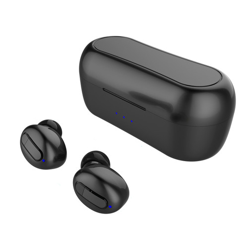 True Wireless Earphones Bluetooth 5.0 Headphones with Mic IPX5 Waterproof Wireless In-ear Earbuds Sports Headset with 300mAh Charging Case