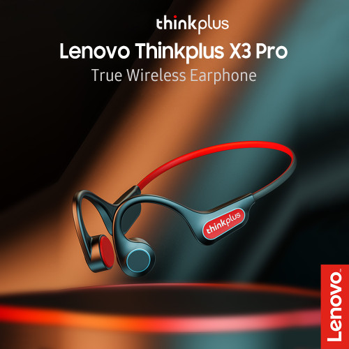 Lenovo X3 Pro True Bone Conduction Earphone Wireless BT5.3 Sweatproof /Noise Cancellation/HIFI Stereo/Neck Sport Headset with Mic