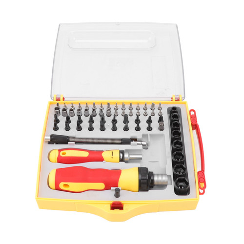 Ratcheting Screwdriver Set 62 in 1 Precise Magnetic Rubber Handle Electronic Repair Tool Kit for Mobile Phones Laptops PC