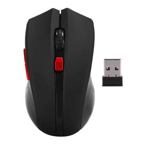 2.4G Wireless Mouse Light Weight Computer Accessory 6 Key Black for Laptop Business Office