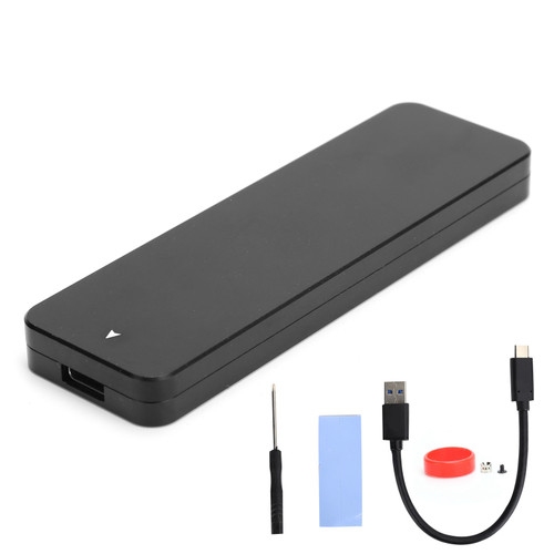 SSD Case NVME TypeC Mobile M.2 Hard Drive Enclosure Box Master Solid All Aluminum JMS583(I9 NEW Black )