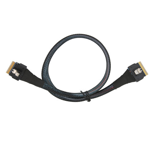 Data Transmission Cable Slim SAS SFF‑8654 8i to SFF‑8654 8i 24Gbps SAS4.0 30AWG Adapter Cable0.5m / 0.5yd