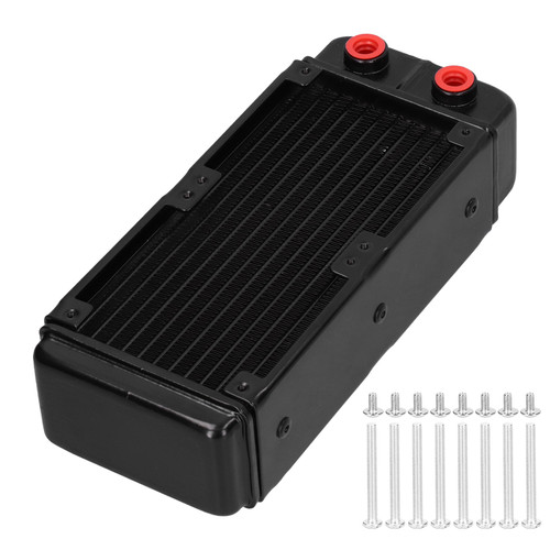 Water Cooling Radiator Mini Aluminum Alloy Heat Dissipation Water Cooling Row for Computer CPU