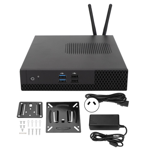 Mini PC Quad Core 8GB 128GB Support 4096x2160 60Hz Mini Computer with Dual WIFI Cooling Fan for Windows11