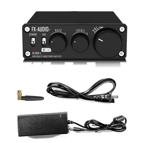 FX-AUDIO FX 502E-L HiFi 2.0 BT 5.1 Full Digital Audio Mini Power Amplifier 75W*2 Bass and Treble Adjustment