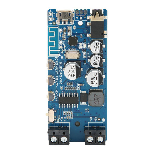 2 Channels Bluetooth 5.0 Stereo Power Amplifier Board Bluetooth Vocal Receiver Amplifier BoardBlue