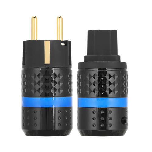 Monosaudio IEC Connector Durable Pure Copper GoldPlated Audio Power Connector (E102G F102G ( Male Female ) )