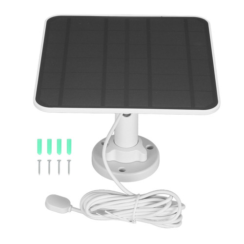 12W Solar Panel Charger IP65 Waterproof Magnetic Charging Security Camera Solar Power Supply for Arlo Pro 3 Pro 4 Ultra 2 Go 2 White