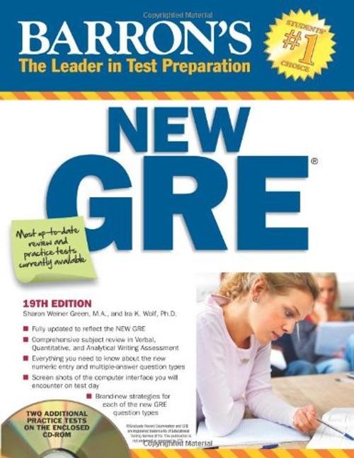 Barron's New GRE with CD-ROM, 19th Edition (Barron's GRE (W/CD))
