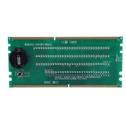 Two in One Desktop Motherboard Test Card DDR2 / DDR3 With Light Tester