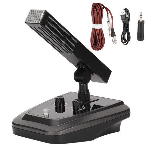 Condenser Microphone Desktop USB Microphone Supports One Key Mute Volume Adjustment for Conference Broadcast
