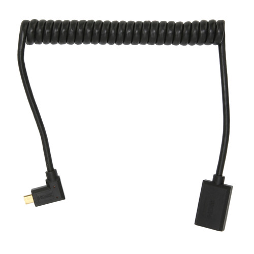 HD Multimedia Interface Cable Micro to Female UHD 8K 60Hz 4K 120Hz 48Gbps Coiled HD Video Cord for Camera Tablet