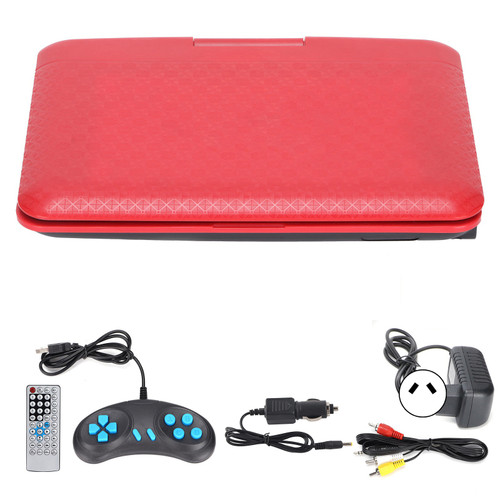 6.8 Inch Portable HD Children's DVD Player Multifunctional Convenient Car TV Player for Car and Outdoor (Red )