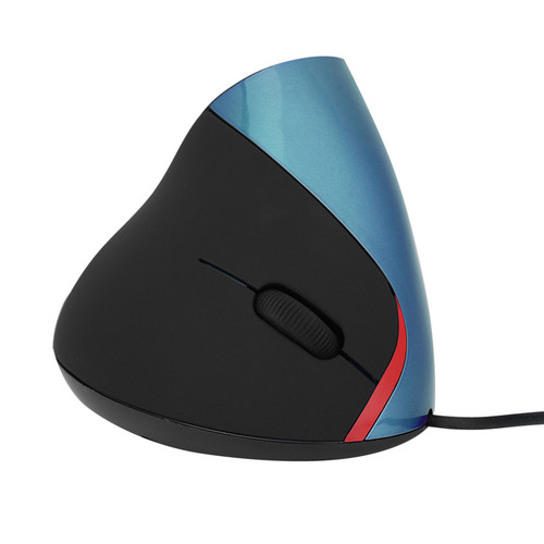 1600DPI USB Vertical Wired Mouse Ergonomic Design Wrist Rest Gaming Mice for PC Laptop Blue