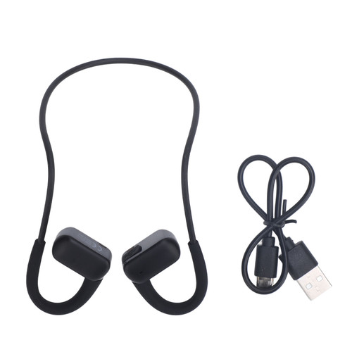 Open Ear Headphone Wireless Bluetooth 5.4 Air Conduction Cycling Sport Earphone 2 Mic Call Noise Reduction with Hairband Black