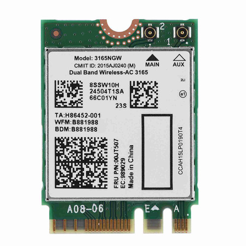 For Lenovo Intel3165 Dual Band Wireless AC 3165NGW NGFf M2 433m   Bluetooth4.2 802.11AC Card