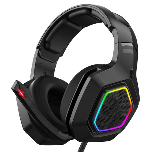 Gaming Headset Bass Stereo Comfortable Natural Portable E Sports Headset for PS4 and PCs for K10 Black